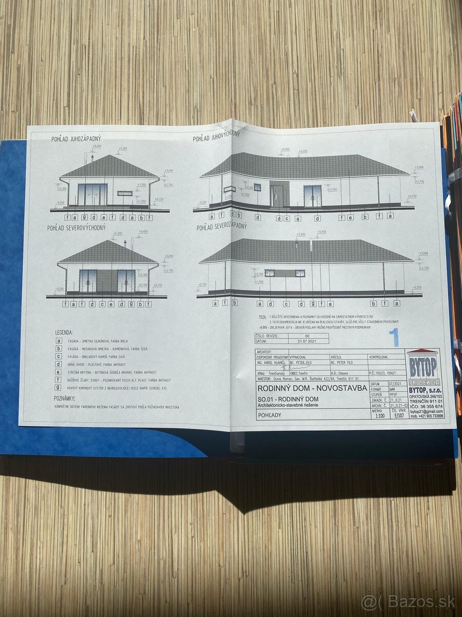 Predám komplet projektovú dokumentáciu domu