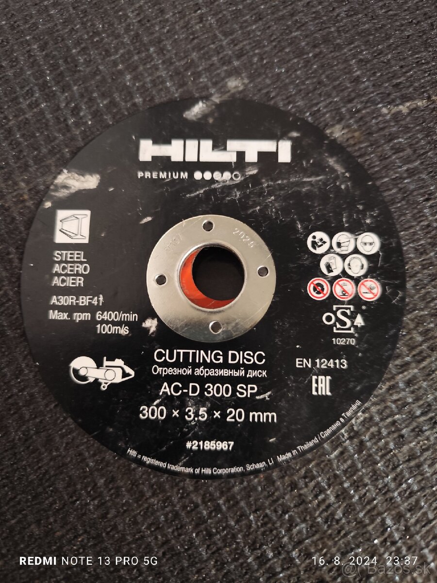 rezné kotúče Hilti na železo 300x3.5x20