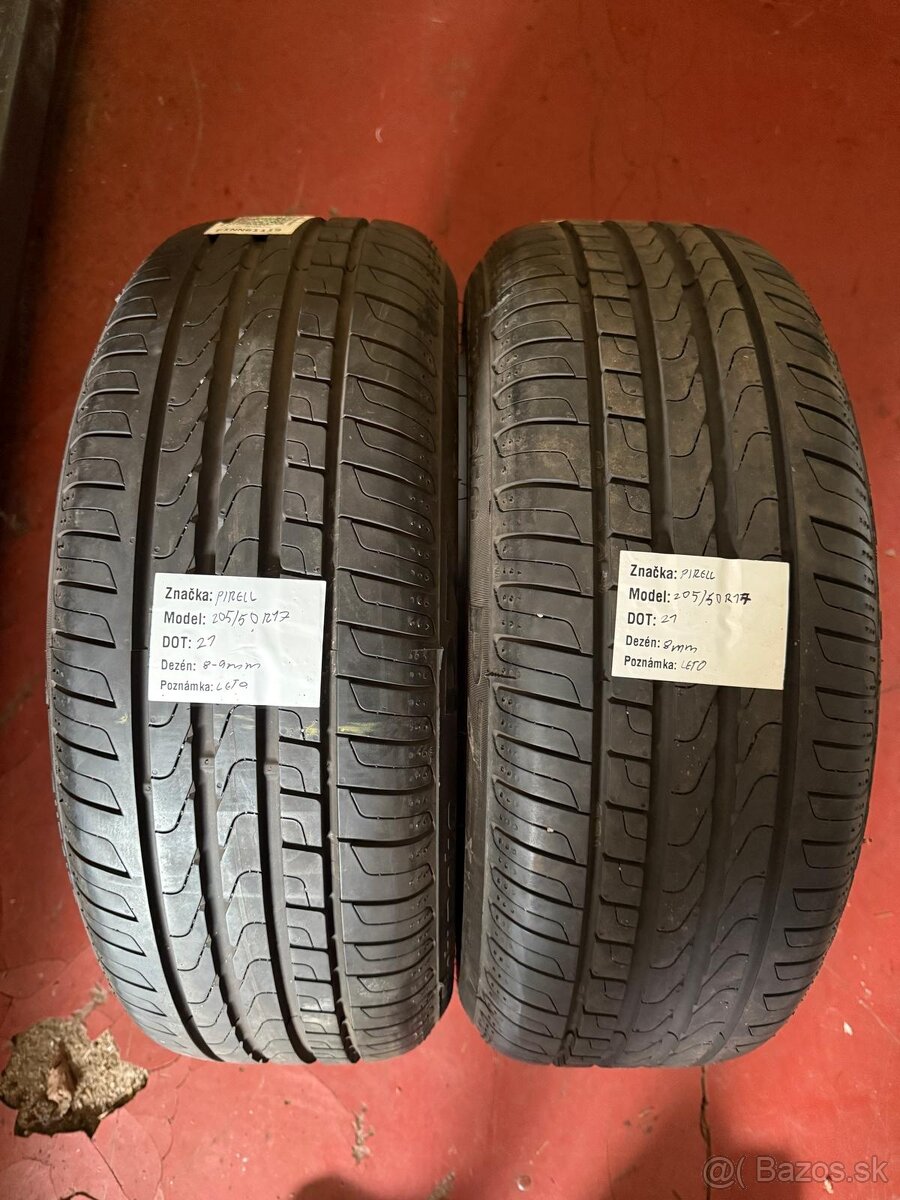 Letne Pneu Pirelli 205/50 R17 89W Dot:2021