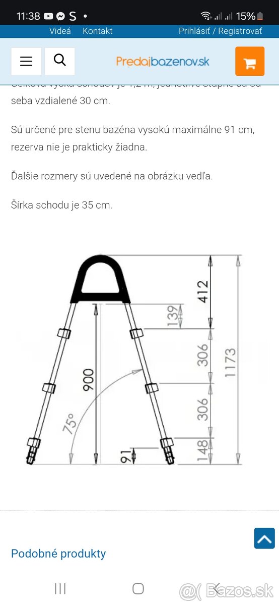 Bazénové schody