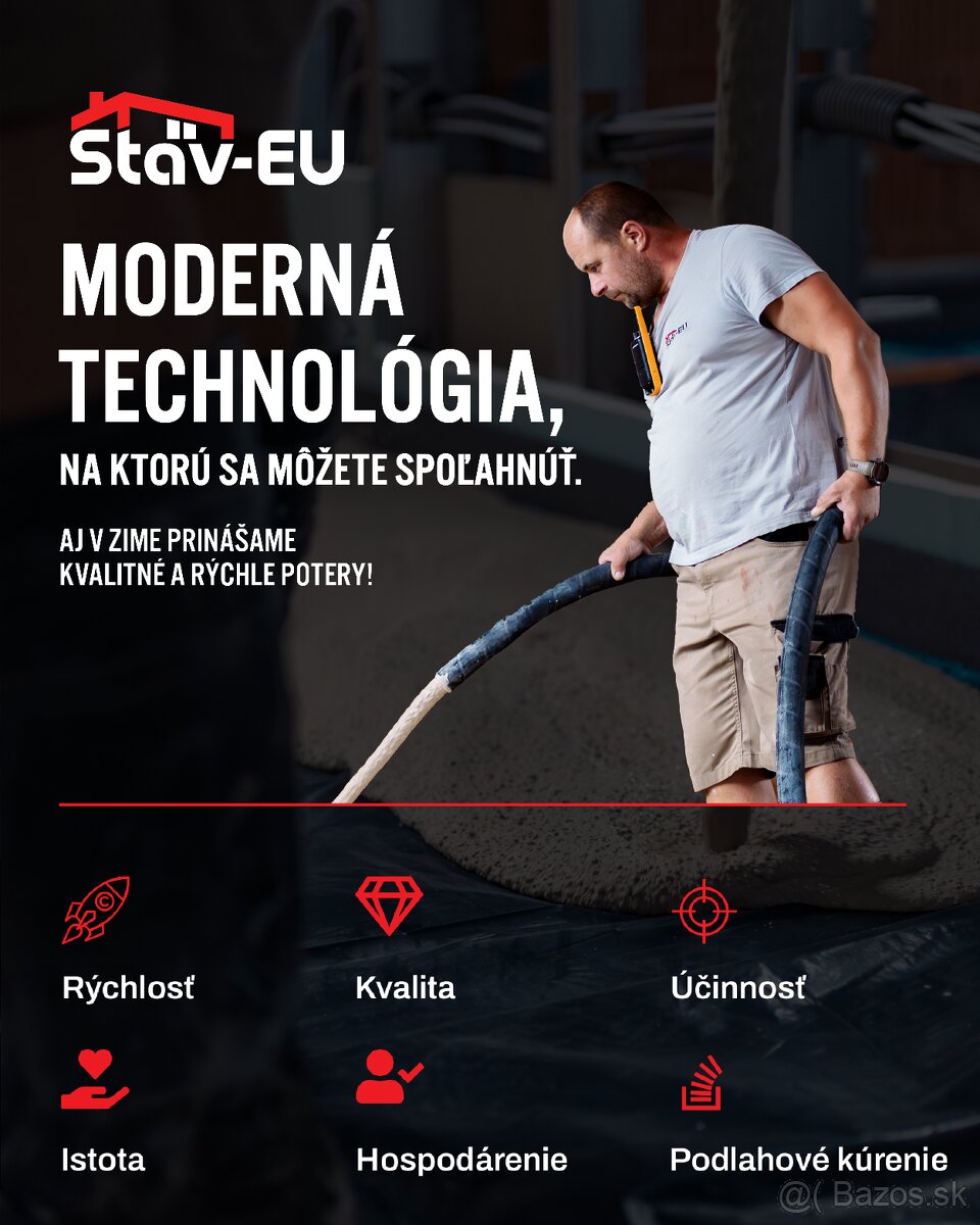 Realizujeme anhydritové potery v okrese Bardejov