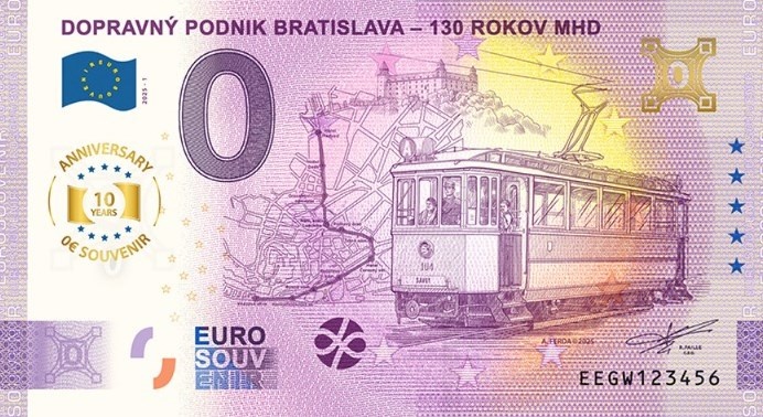 0 € / 0 euro souvenir bankovky 2025 - 2