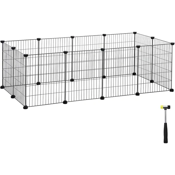 Kovová klietka / ohrádka pre malé zvieratá – 12 panelov,nova
