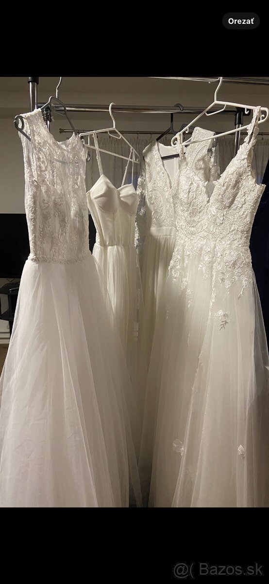 Predám svadobné šaty, 4 druhy, veľkosť Xs-S