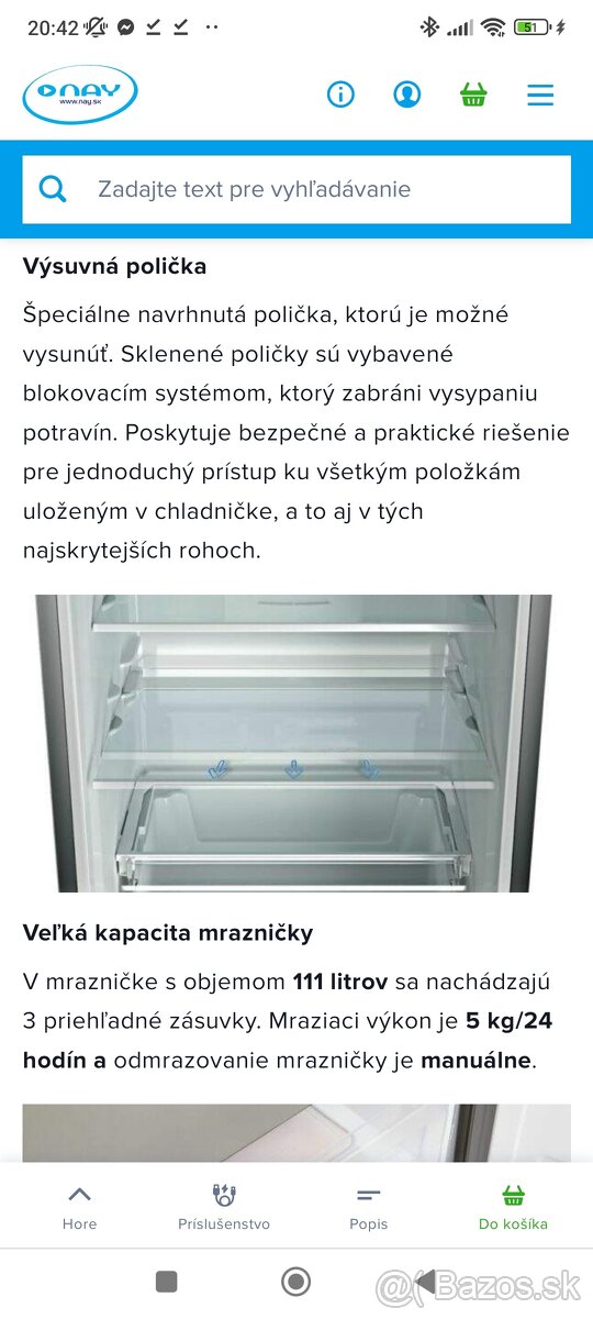 Chladnička Indesit