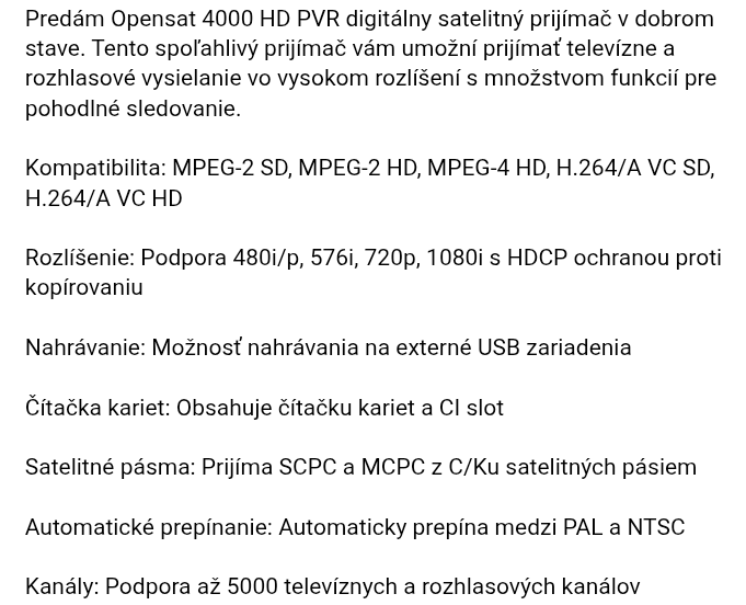 Satelitný prijímač opensat