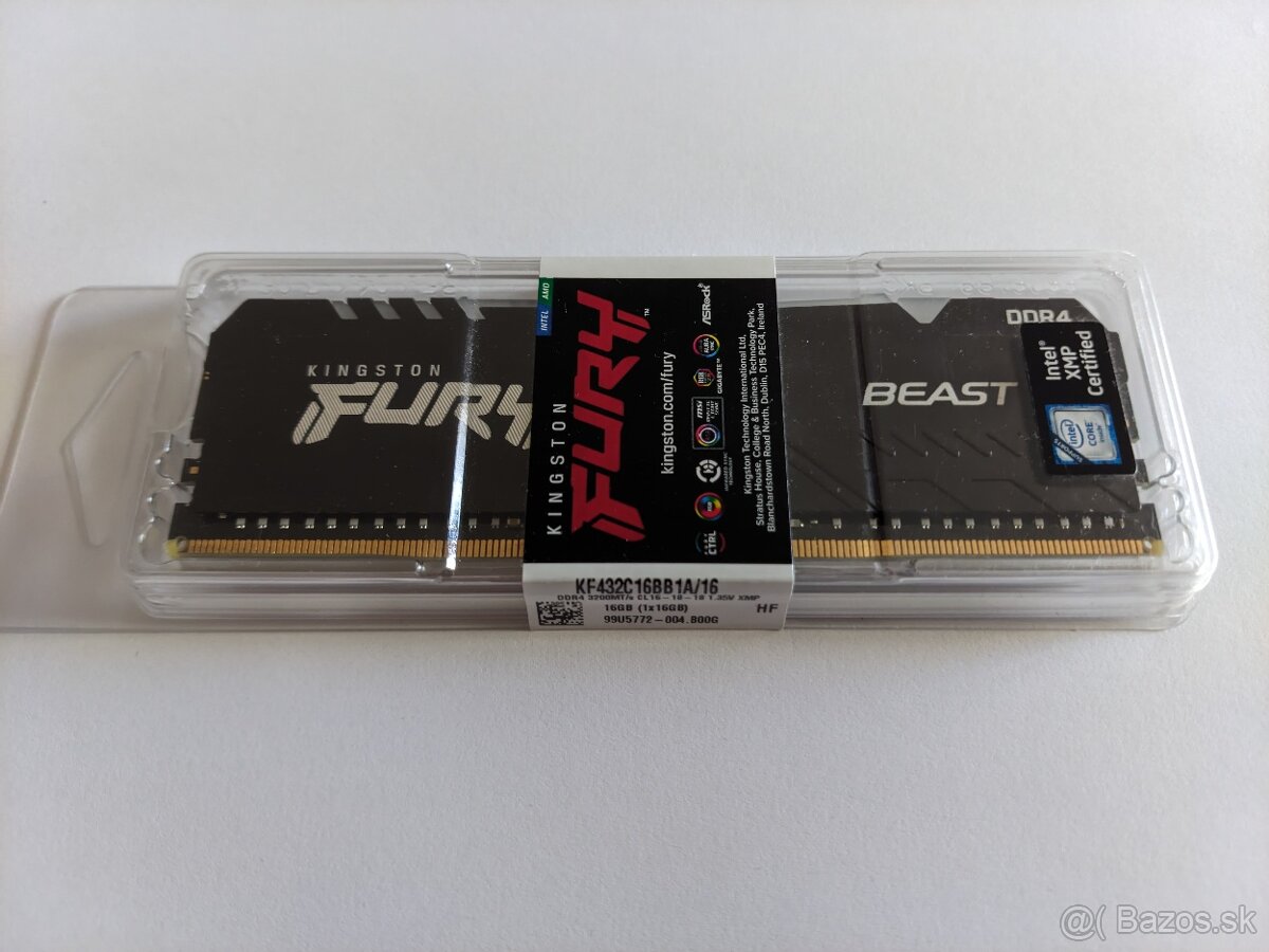 Kingston FURY Beast RGB DDR4 16GB DDR4 3200MHz CL16 v záruke