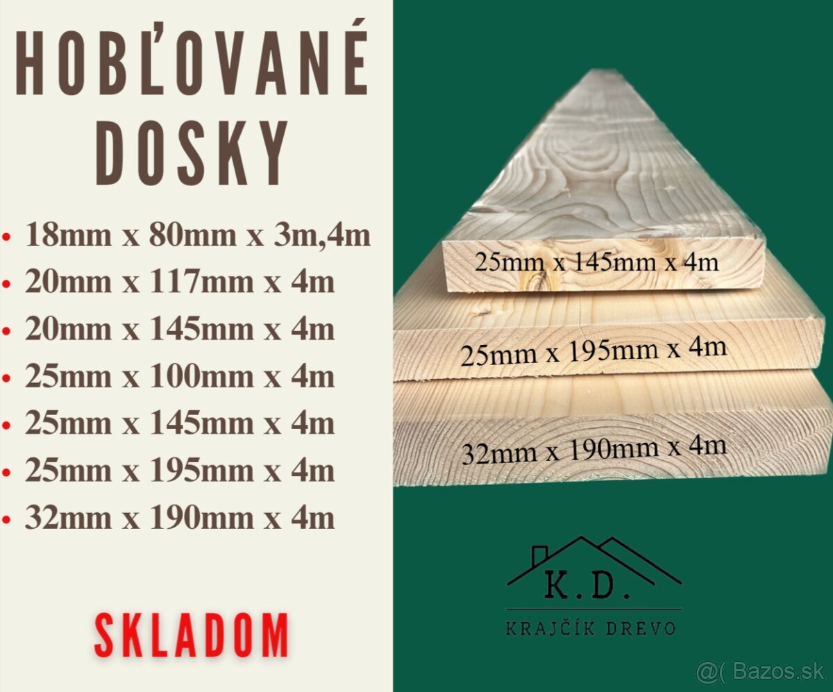 Hobľované dosky / KVH