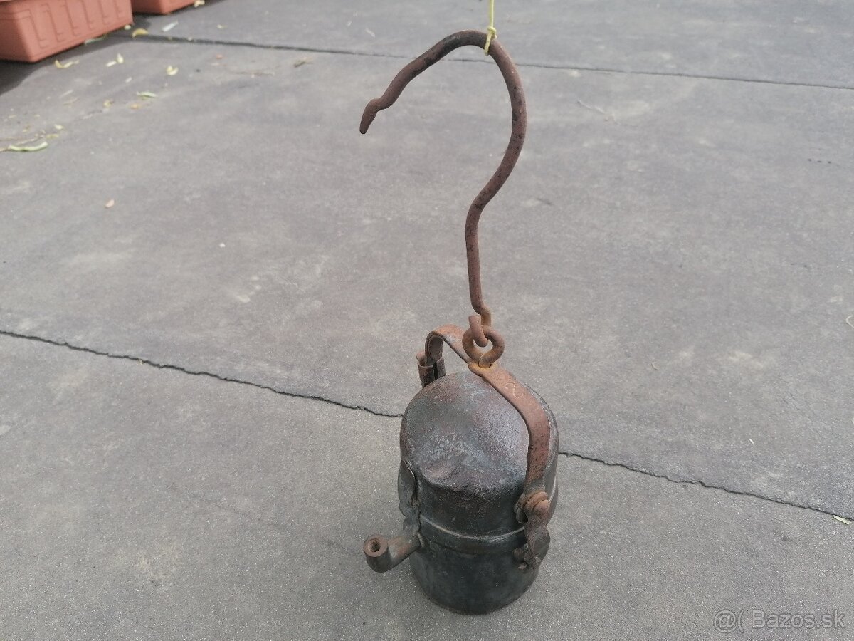 Predám starožitná karbidová lampa