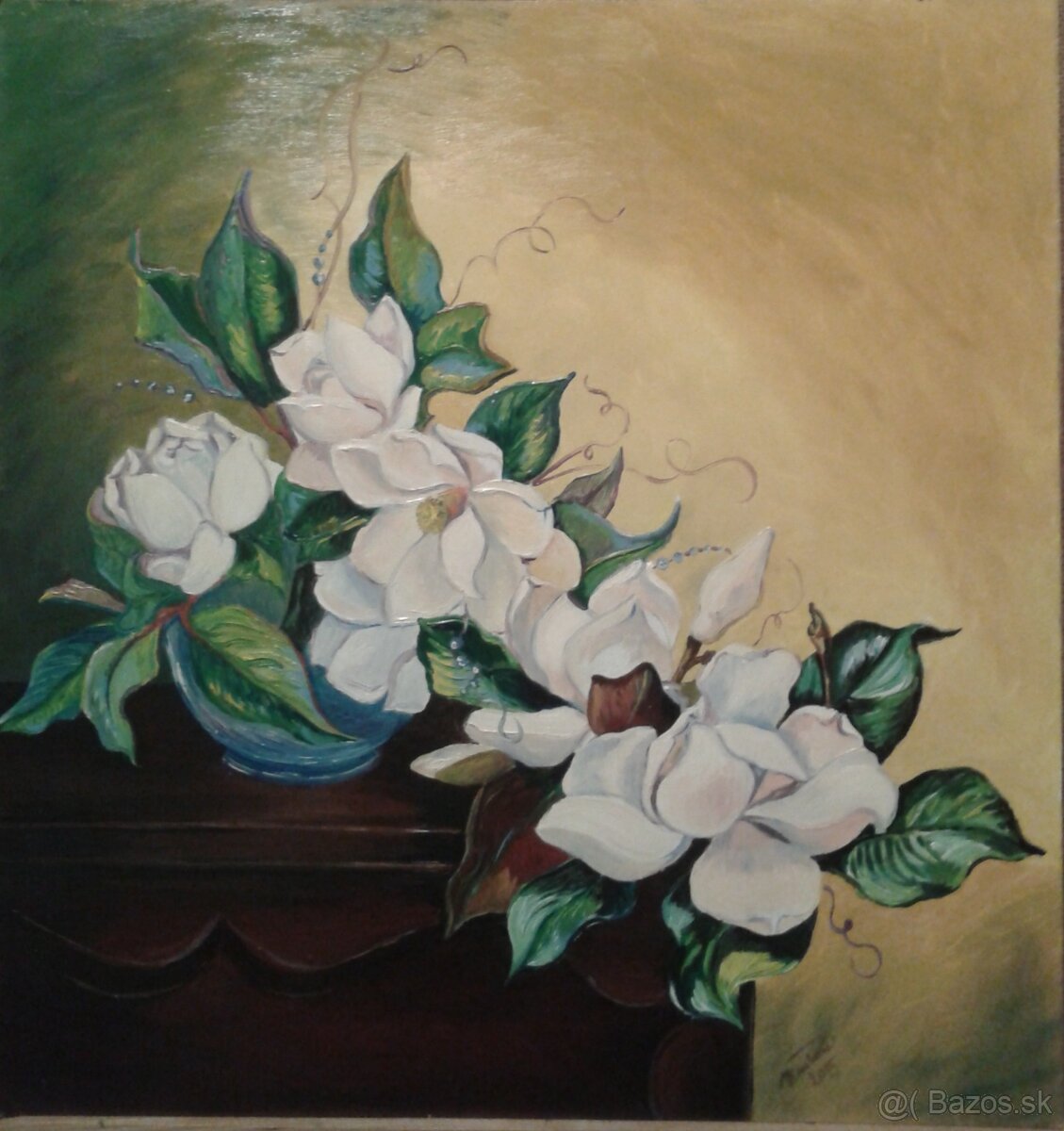 Obraz olejomaľba, v ráme, Zátišie