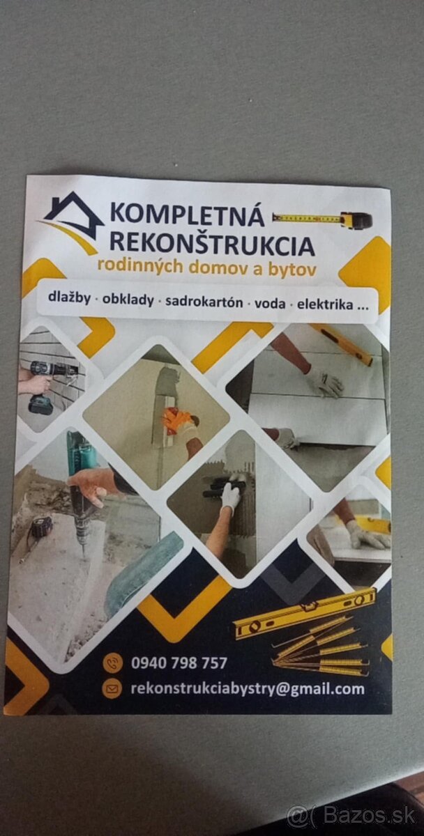 Rekonstrukcie bytov a RD