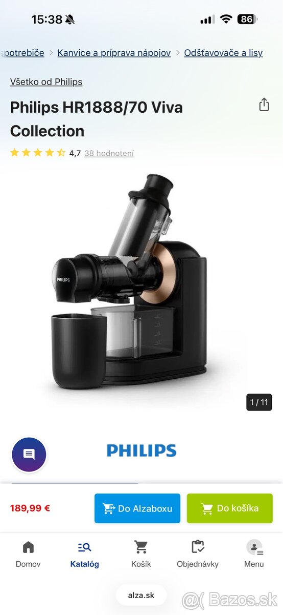 Odšťavovač Philips HR1888/70 Viva Collection v záruke