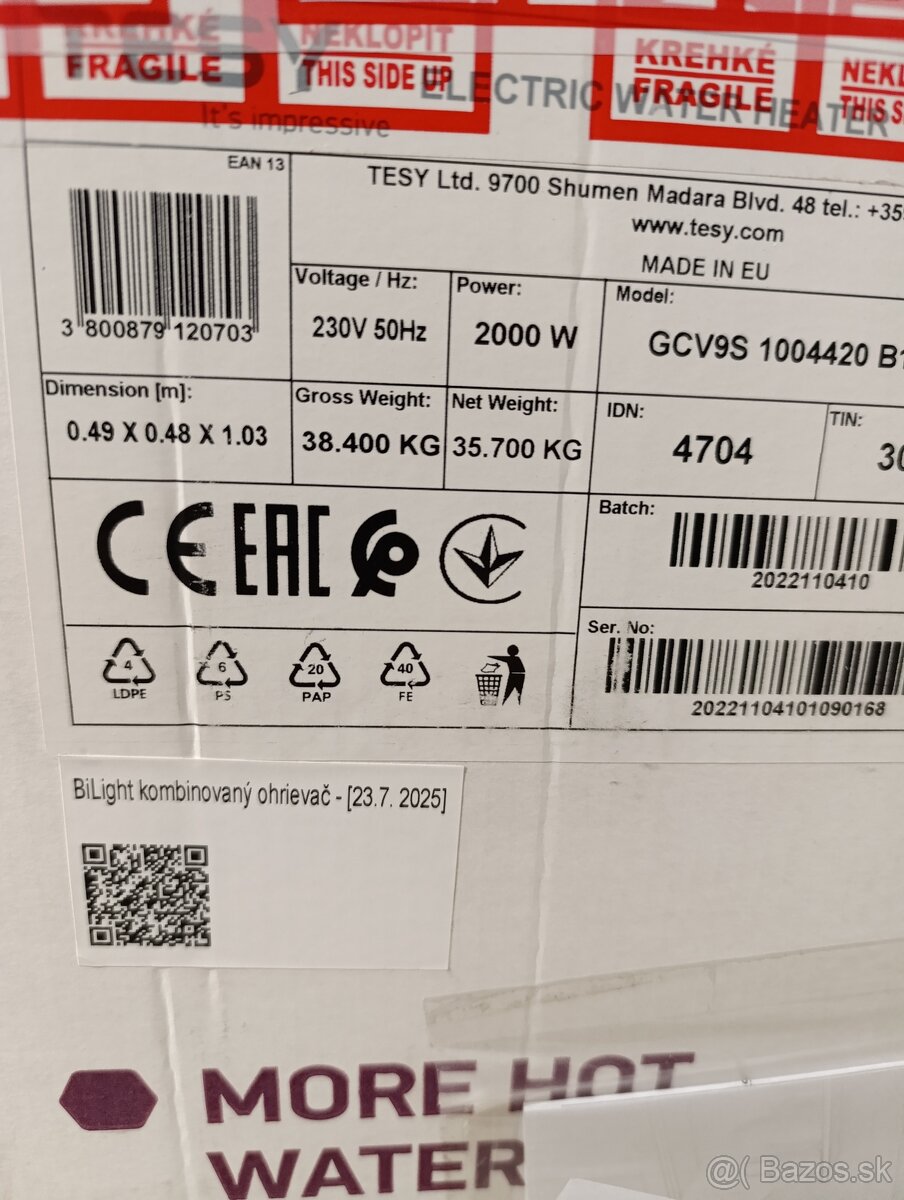 Elektrický kombinovaný bojler