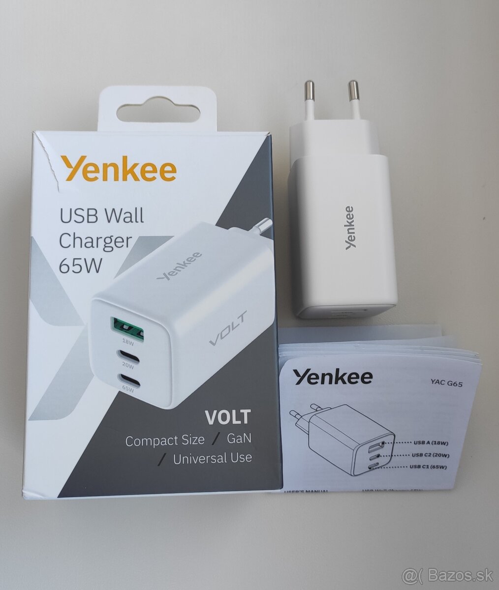 Predám nabíjačku Yenkee 65W