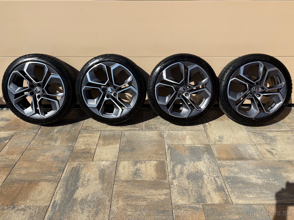 ALU DISKY SKODA ALTAIR RS 5x112 R19 + PNEU 225/40 r19
