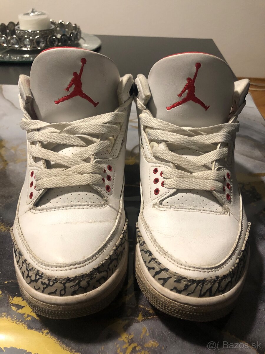 Replika air jordan 3 white cement