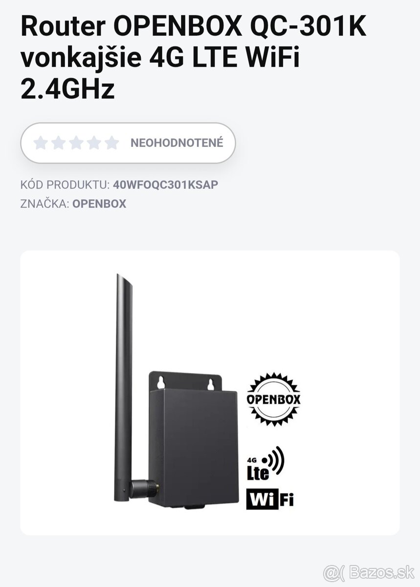 WIFI 4G LTE 2,4Ghz Router