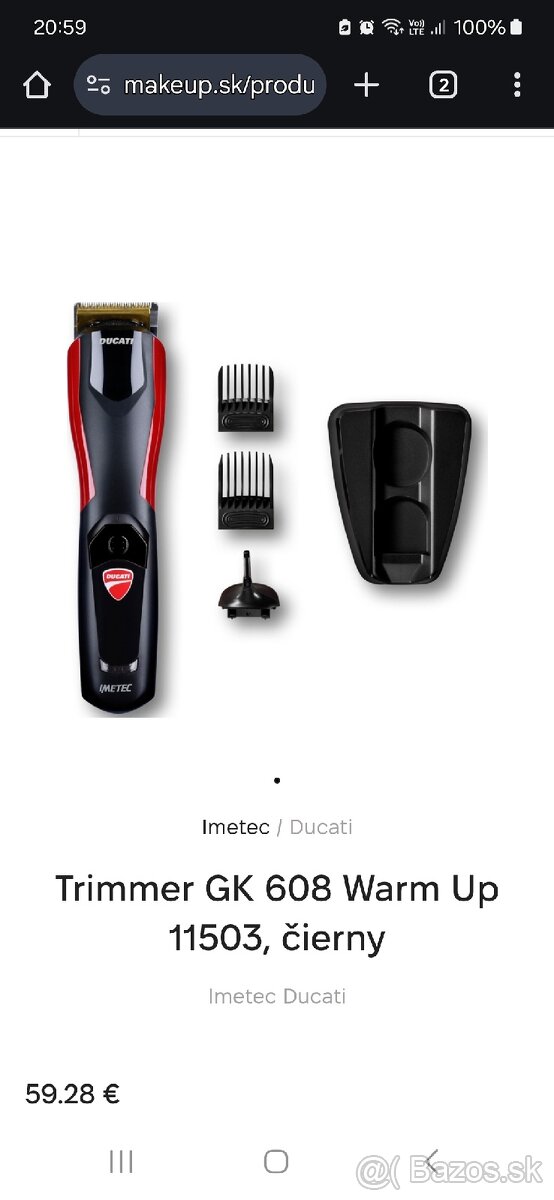 Holiaci strojček Ducati.