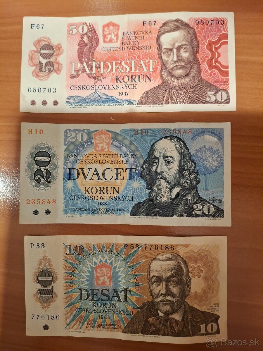 Ceskoslovenske bankovky