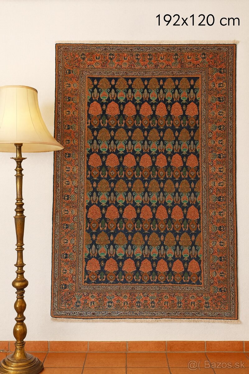 ⭐Investičný perzský hodvábny koberec Keshan 192x120 cm⭐