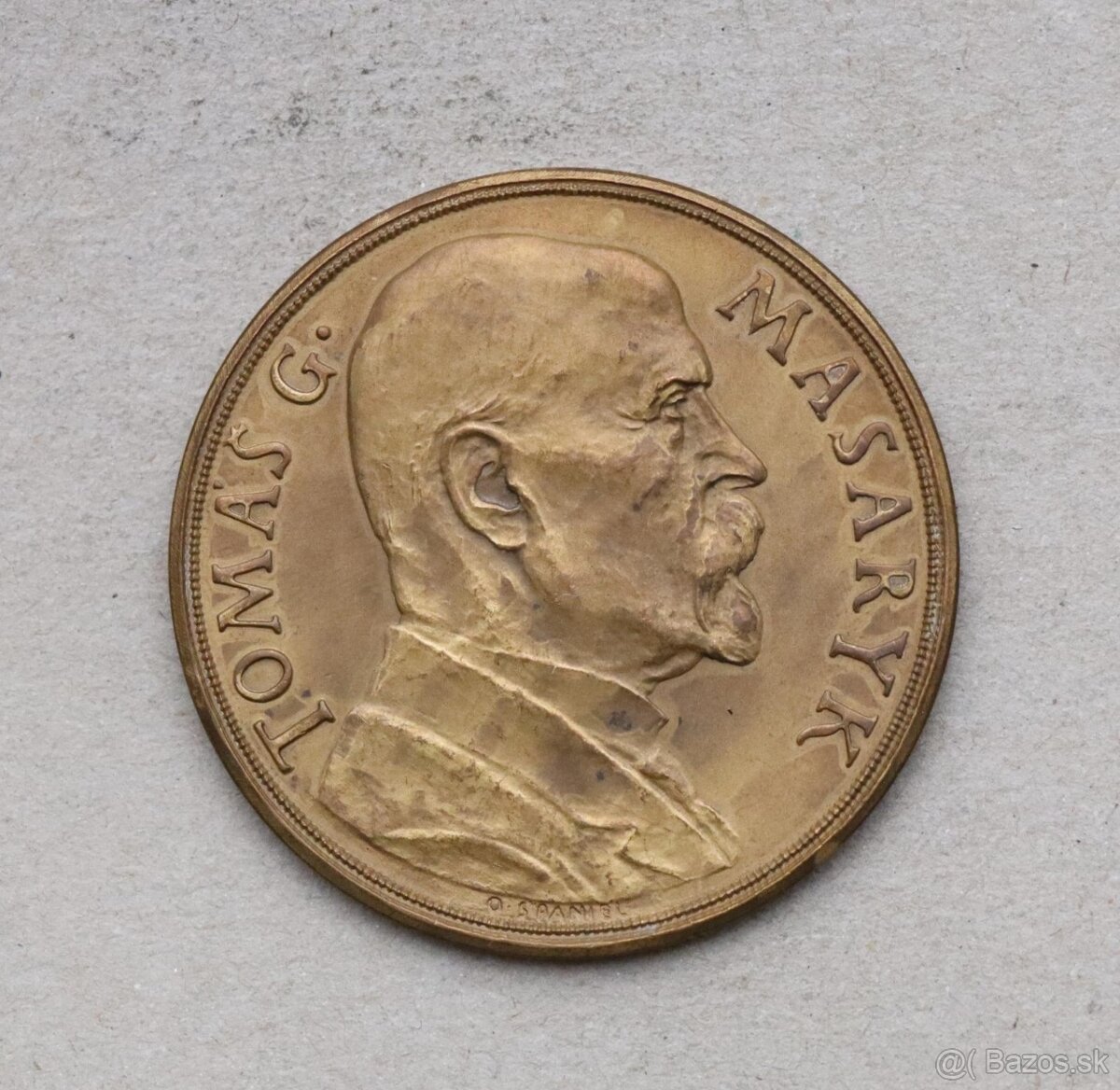 AE Medaila TG Masaryk 1935 - Narodeninová - TOP STAV