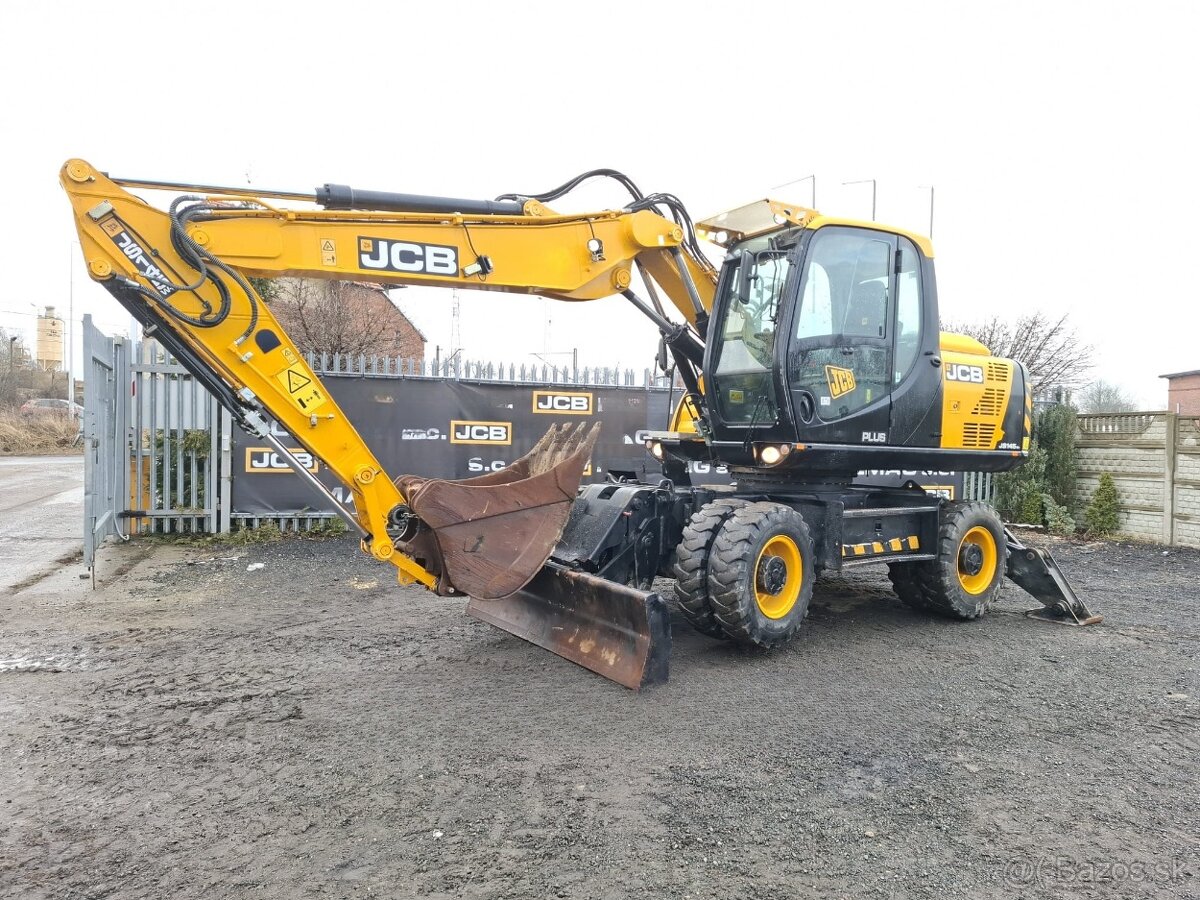 Kolesové rýpadlo JCB JS145W lomený výložník