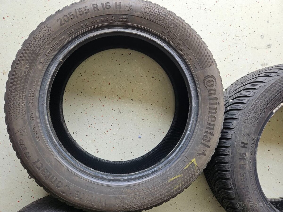 Pneumatiky 205/55 r16 H Continental wintercontact ts 870
