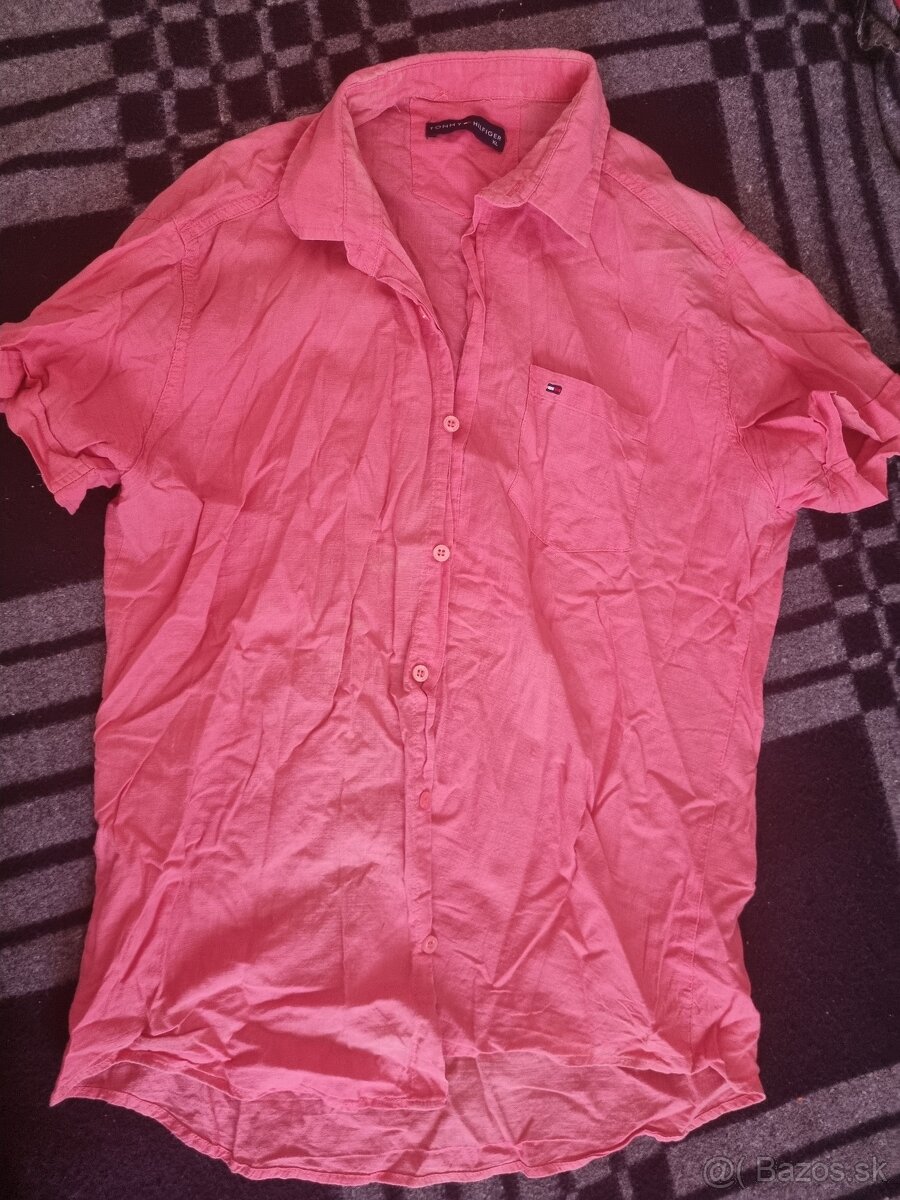 Predám pánsku ružovú košeľu Hilfiger