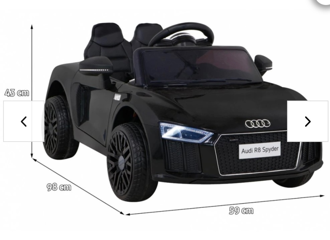 Detské elektrické auto Audi R8 Spyder čierne