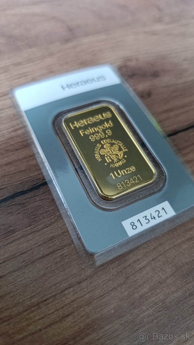 Predám Investičné zlato 1oz (31,1g)