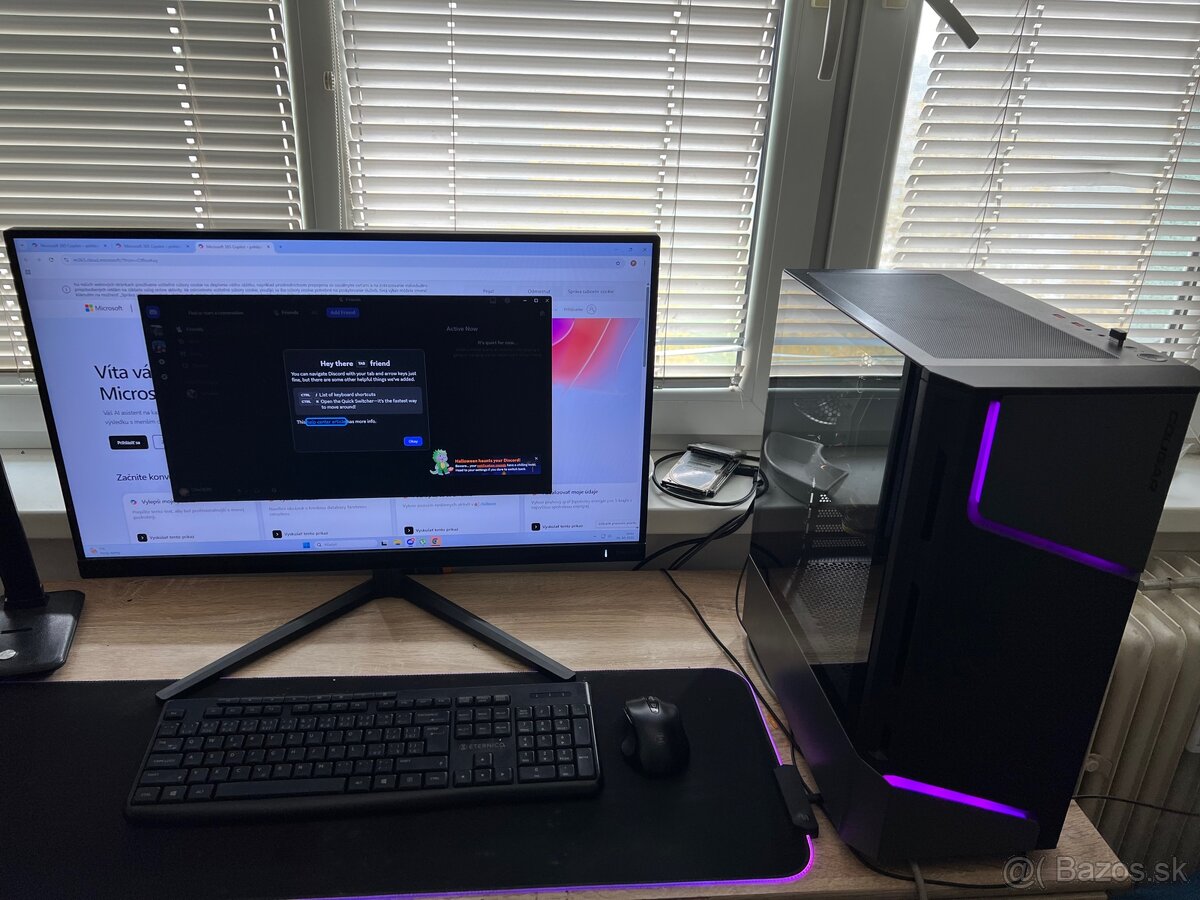 Pc zostava + monitor 27” Full HD 180 hz