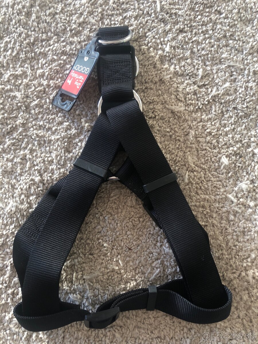 Postroj XL čierny 3,8x75-110cm, dog fantasy, nové