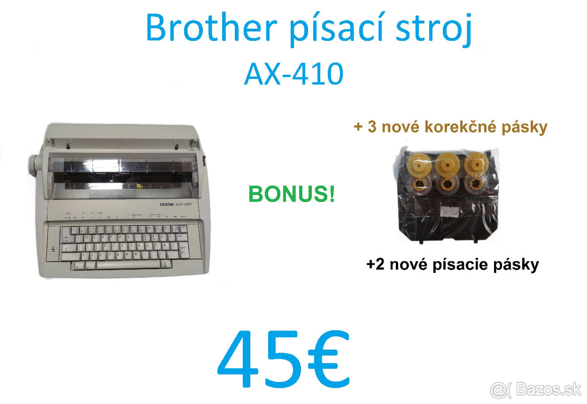 Brother AX-410 elektronický písací stroj s príslušenstvom