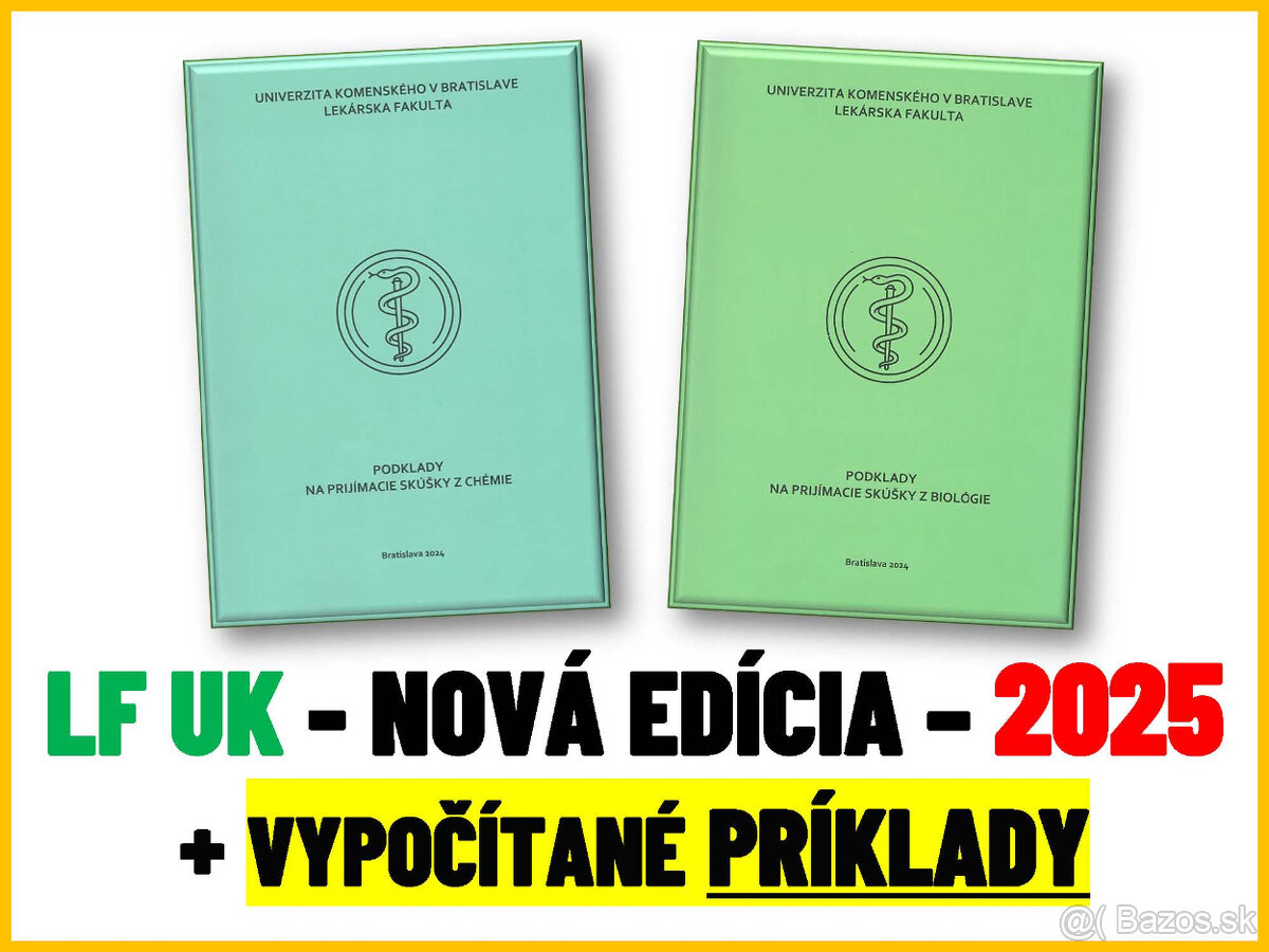 Prijímačky na medicínu LF UK Bratislava (testovnice 2025)