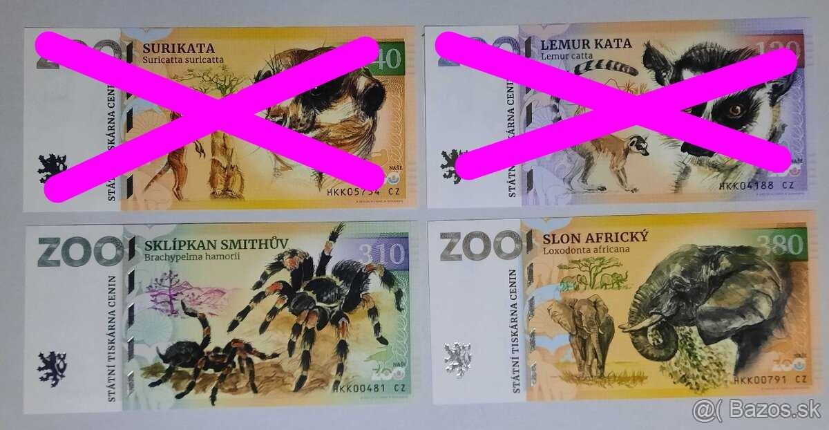 ZOOlar - pamätná suvenírová bankovka SK-CZ-PL ZOO
