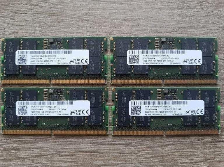 MICRON 16GB DDR5 a Samsung 8GB DDR5 SoDimm - Nové