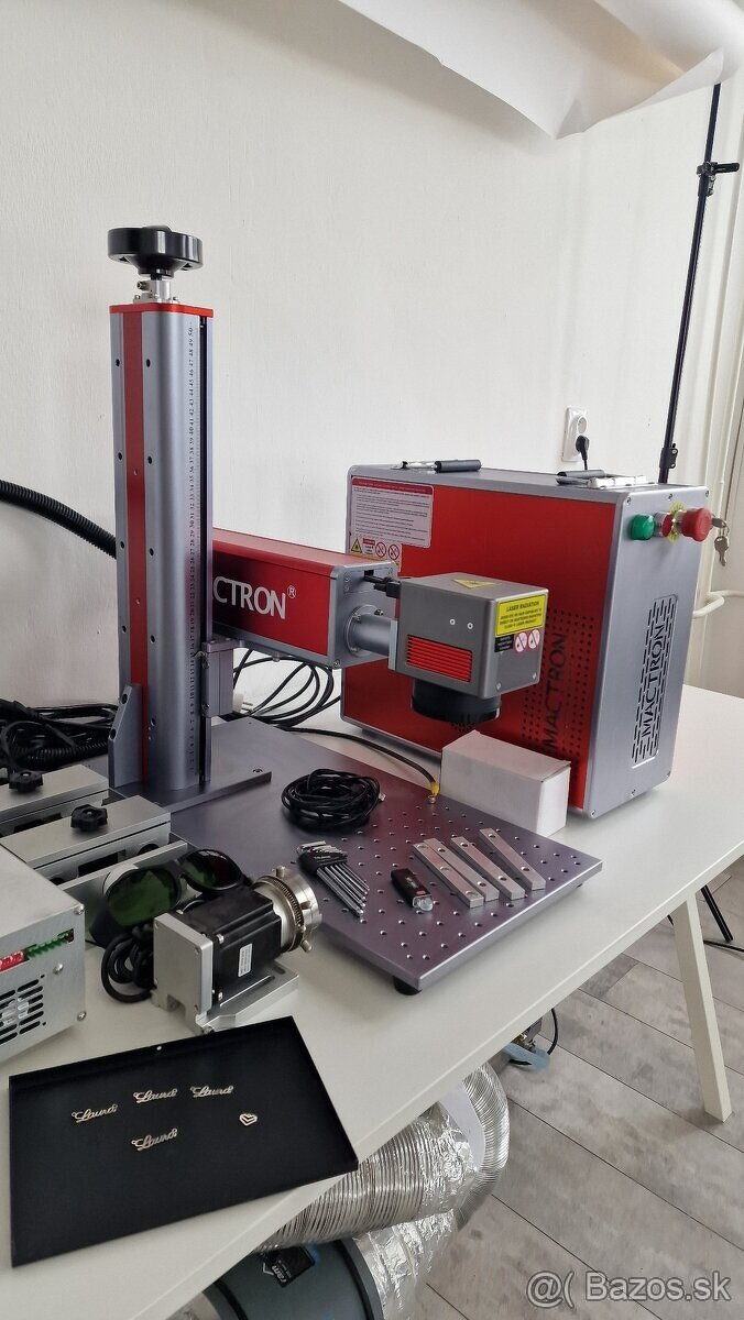 Nový vláknový laser Mactron 50W JPT (pracovná plocha 110x110