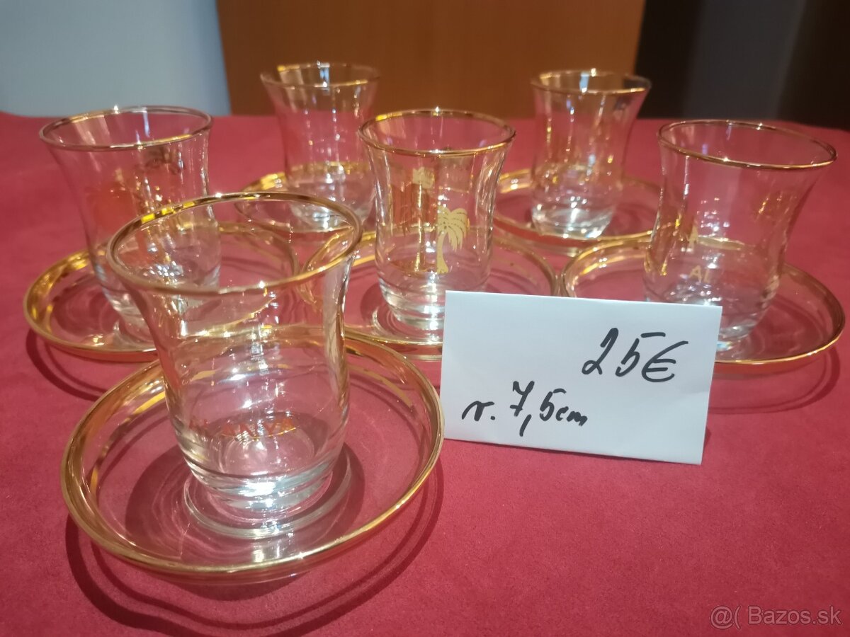 Predaj sklenenej čajovej súpravy