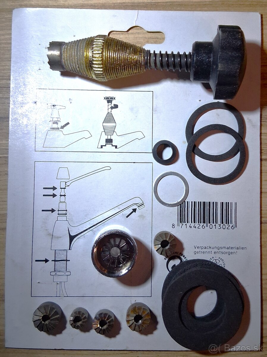 Sada na opravu vodovodných batérií