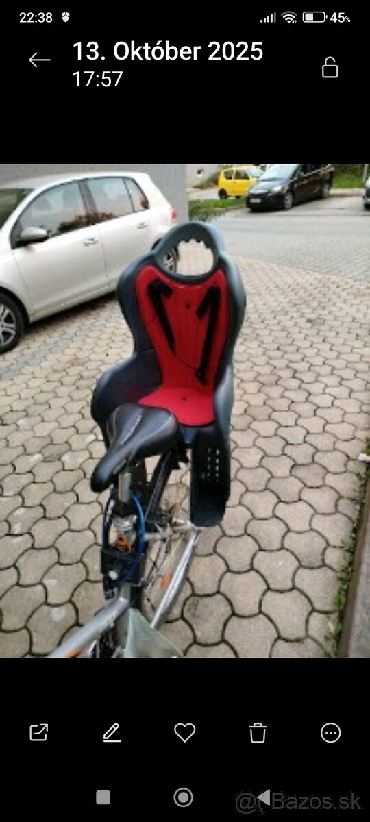 Detská sedačka na bicykel