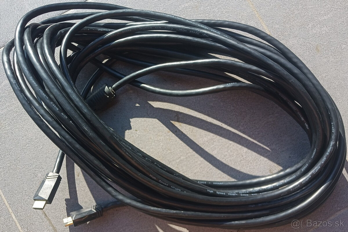 dlhé video káble (VGA, HDMI)