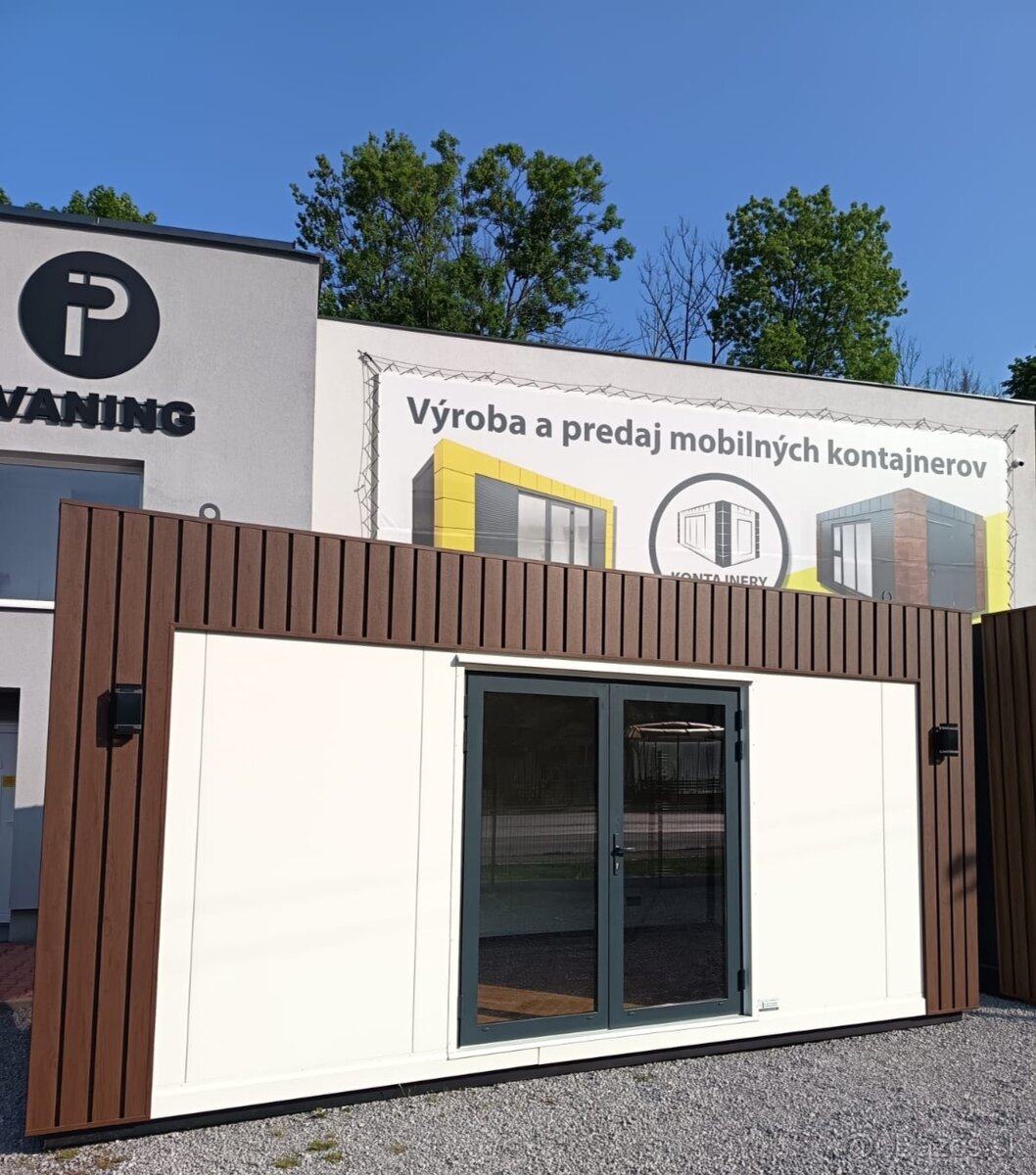 LUXUSNÝ mobilný kontajner PALISANDRO WHITE 6m X 3m