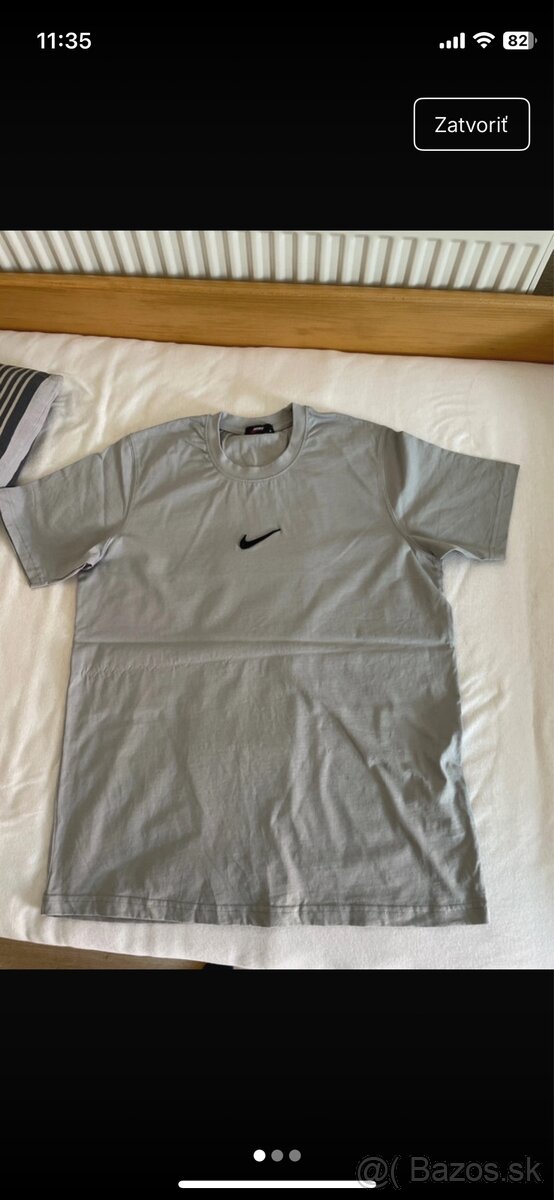 Nike sivé tričko S
