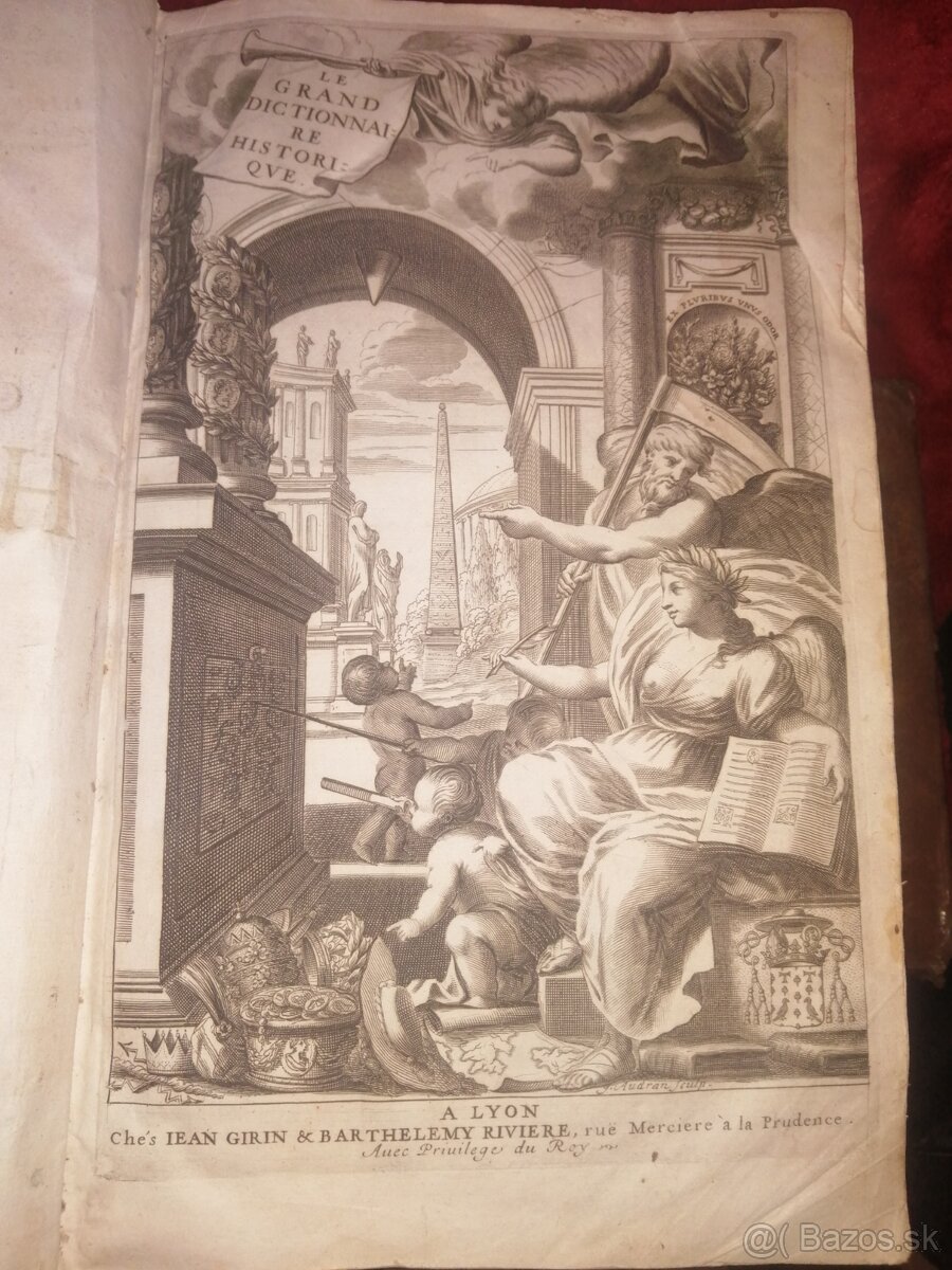 Super RARITA Historický slovník z roku 1674 od Moreri