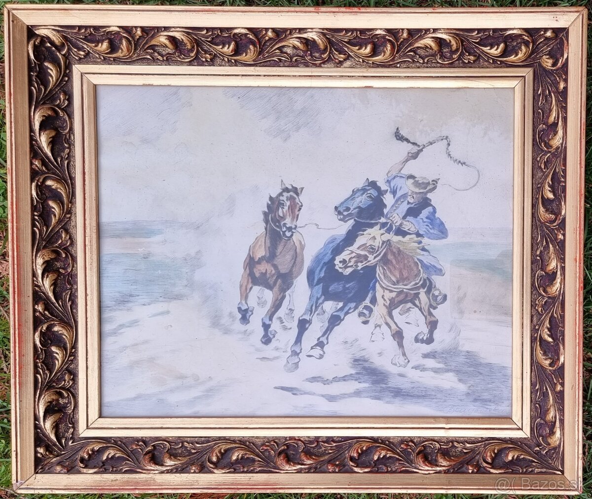 Starožitný obraz - autor BENYOVSZKÝ 63/53 cm