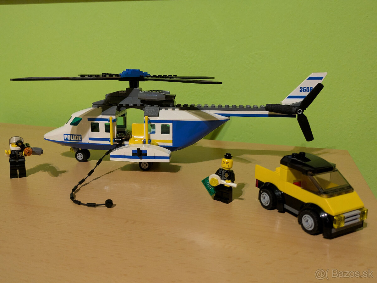 Lego Vrtuľník, policajti a auto