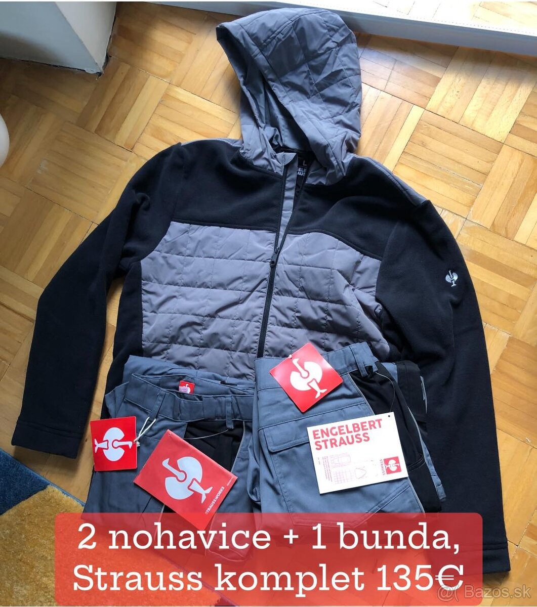 2 pracovné nohavice Engelbert Strauss + 1 BUNDA Strauss