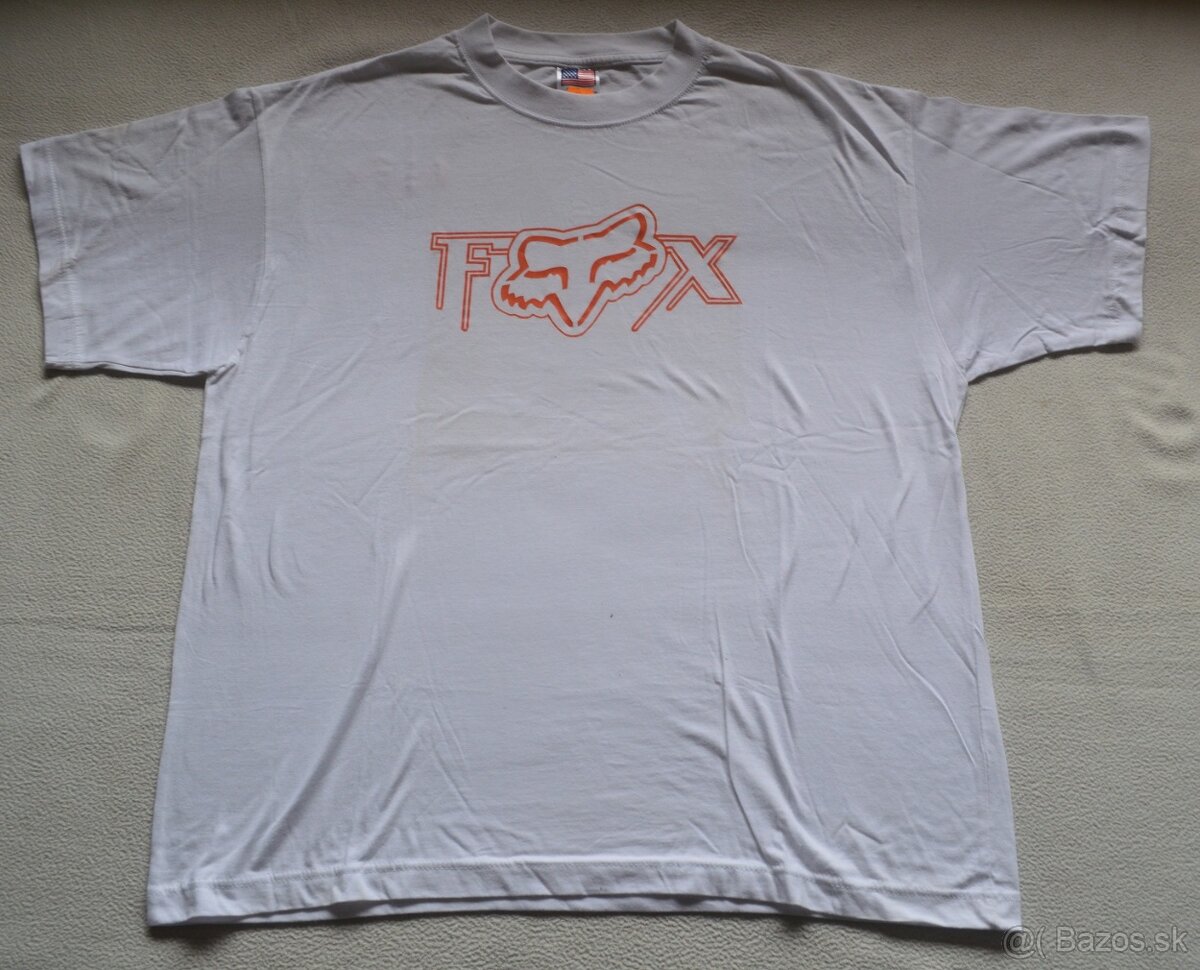 Predám kvalitné tričko Fox bielo oranžové