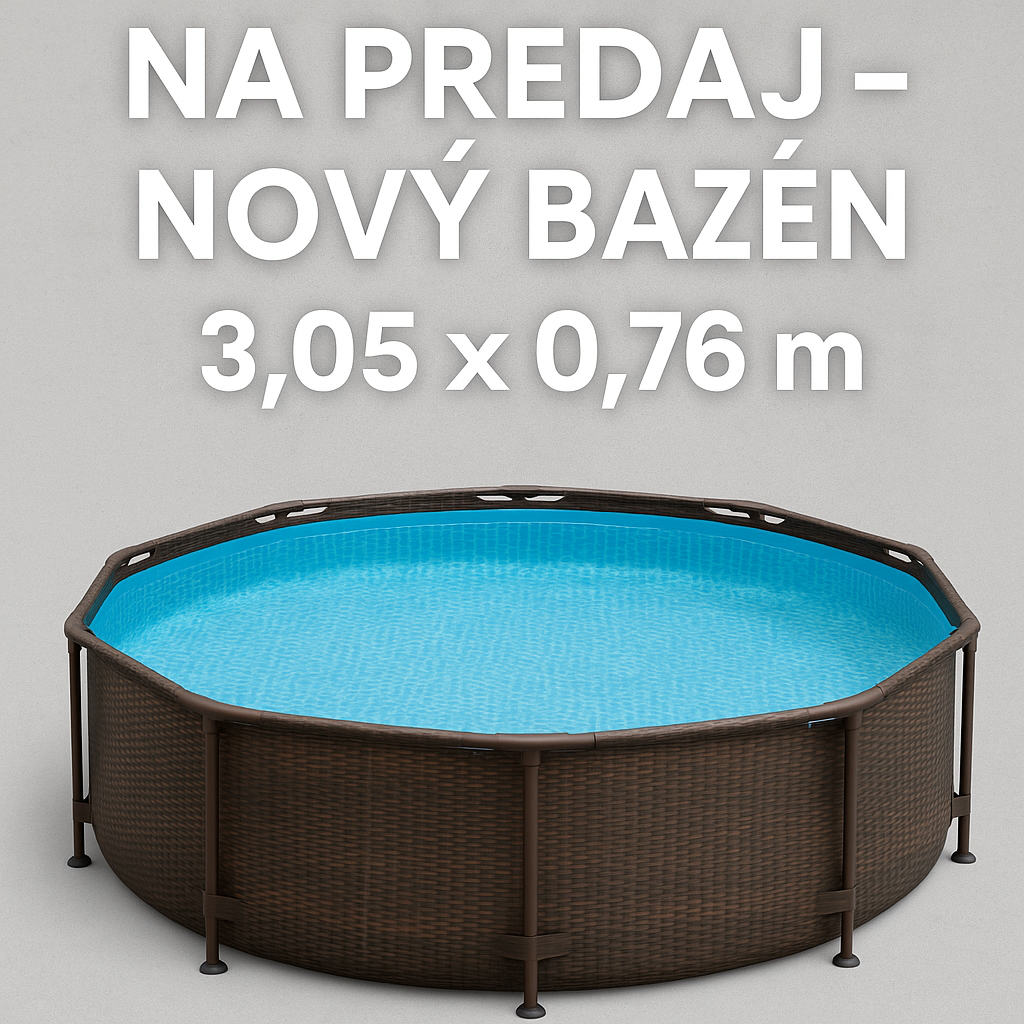 Na predaj – nový bazén Swing FRAME (hnedý ratan)