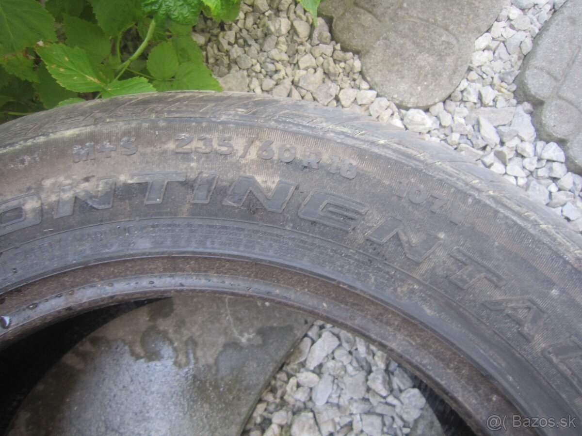 235/60R18 107V Continental 2ks Celoročne pneu dezen 2x5.5mm